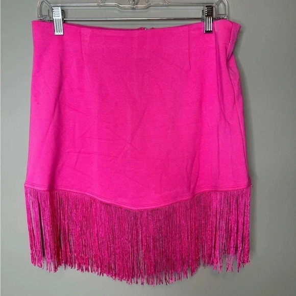 Originality Womens Pink Fringe Skirt Medium - Picture 1 of 6